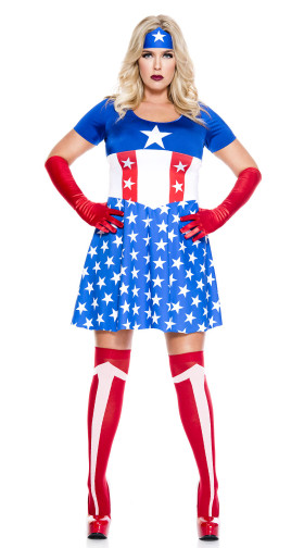 Plus Size American Hero Costume