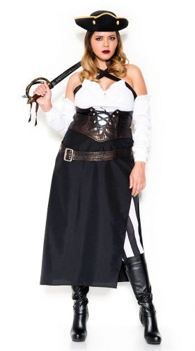 Plus Size Cutlass Captain Costume