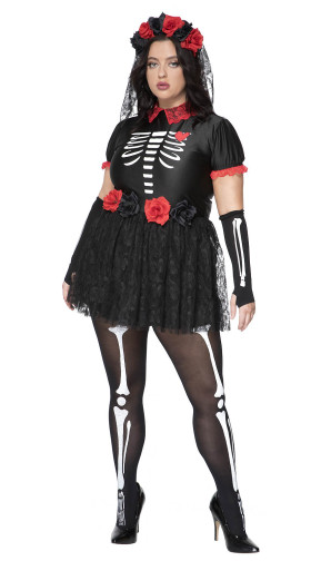 Plus Size Day Of The Dead Costume