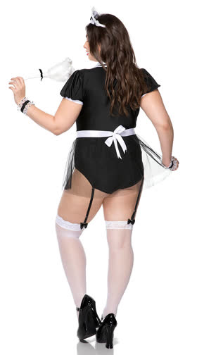 Plus Size Naughty French Maid Costume 