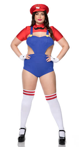Plus Sexy Plumber Babe Costume