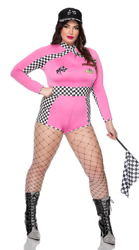 Plus Racer Babe Costume