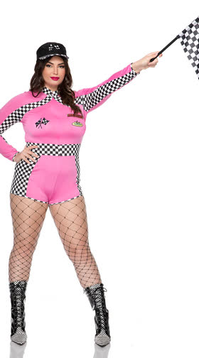 Plus Racer Babe Costume