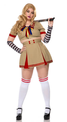 Plus Size ROBOTIC DOLL KILLER Costume 