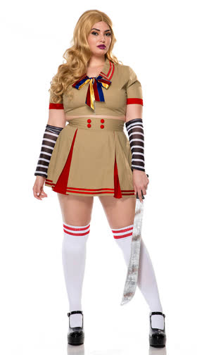 Plus Size ROBOTIC DOLL KILLER Costume 