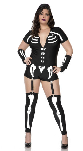 Plus Size Sexy Skeleton Costume