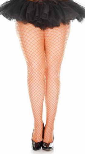 Plus Size Seamless Diamond Net Pantyhose