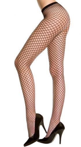 Plus Size Seamless Diamond Net Pantyhose