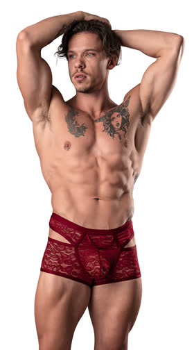 Men's Cut-Out Lace Boxer Briefs