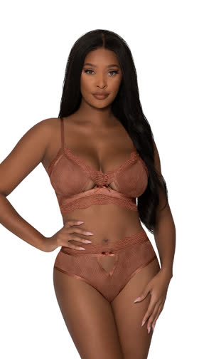 Caramel Caged Bralette Set