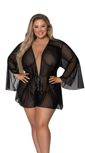 Mesh and Multi-Net Short Robe