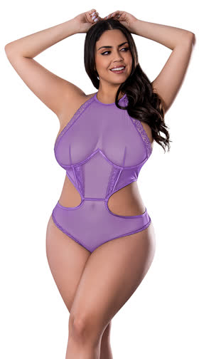 Plus Size Tease Me Mesh Teddy
