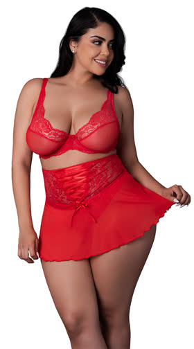 Plus Size Sugar High Bralette & Cincher Skirt