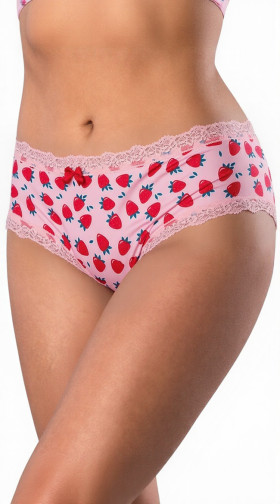 Plus Size Strawberry Boy Short With Lube