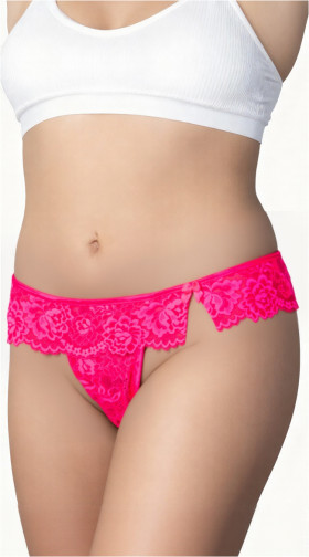 Plus Size Flutter Thong Panty with Sweetums Intimate Wipes
