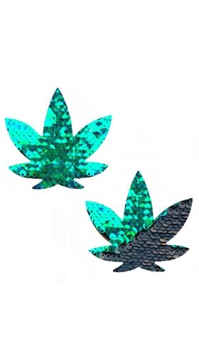 Flip Sequin Weed Pasties