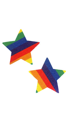 Orlando Pride Rainbow Glitter Star Pasties