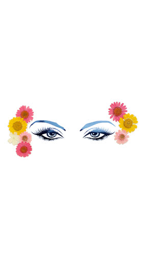 Indio Empress Dried Floral Face Stickers