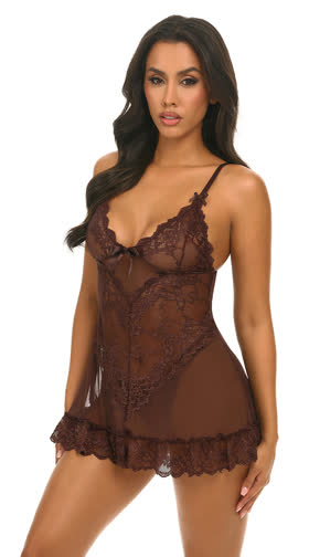 Flirty Lace Babydoll Set
