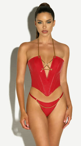 Chained Bustier Set