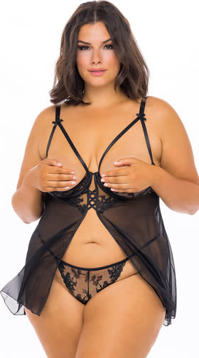 Plus Size Nothing To Lose Babydoll Set
