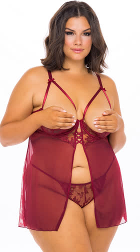 Plus Size Nothing To Lose Babydoll Set