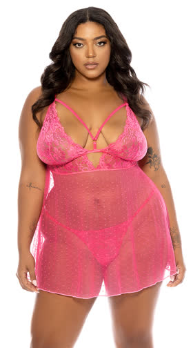 Plus Size Aphrodite Babydoll Set