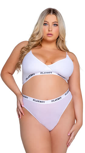 Plus Size Playboy Casual Lifestyle Bra Set