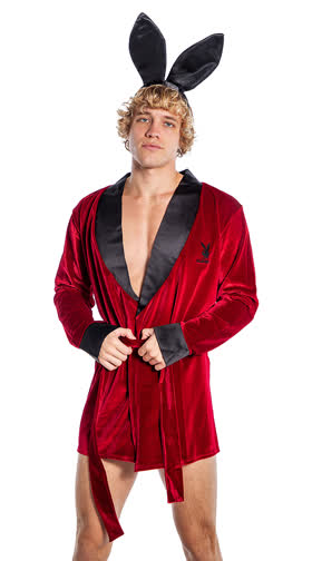 Playboy Men's Smoke Lounge Robe