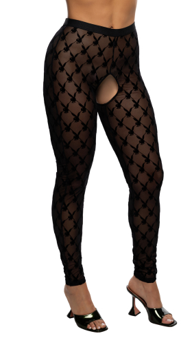 Playboy Burnout Bunny Footless Tights