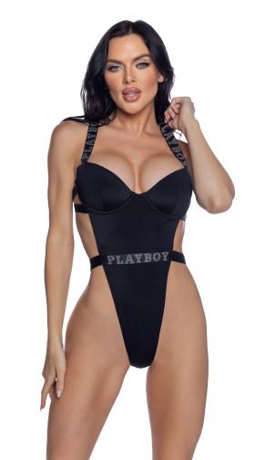 Bunny Beach Rhinestone One Piece Swimsuit