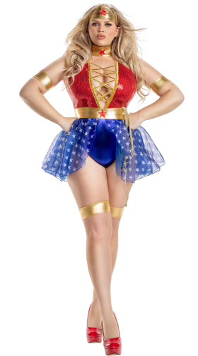 Plus Size Wonderlady Costume
