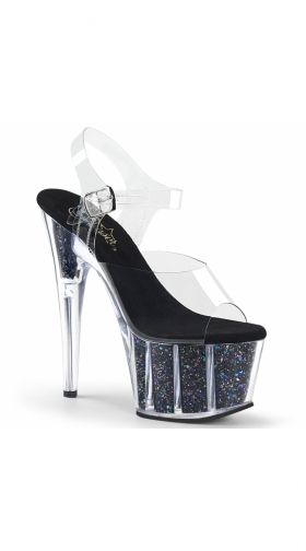 7 Inch Confetti Glitter Heel Sandal