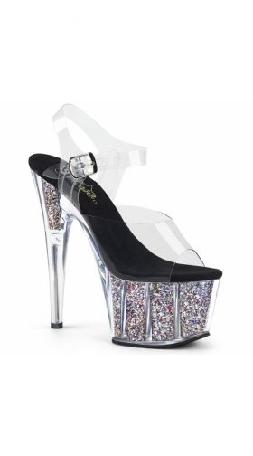 7 Inch Confetti Glitter Heel Sandal
