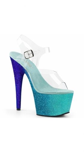 7 Inch Ombre Glitter Platform Sandal