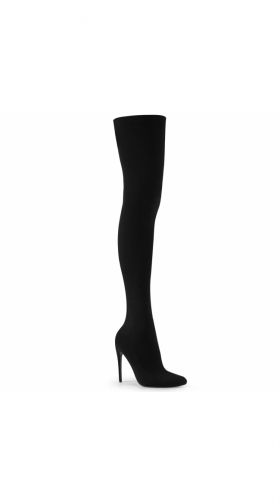 5 Inch Stretch Thigh High Heel Boots