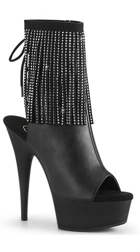 6 Inch Bling Fringe Ankle Booties