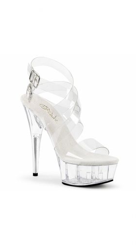 6 Inch Clear Strappy Sandal
