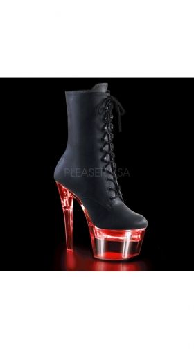 7 Inch Lace-Up LED Platform Heel Bootie