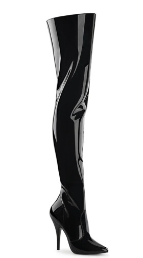 Seduce Zip Up Thigh Boots