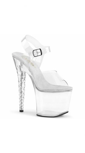 7 Inch Clear Unicorn Heel Sandal