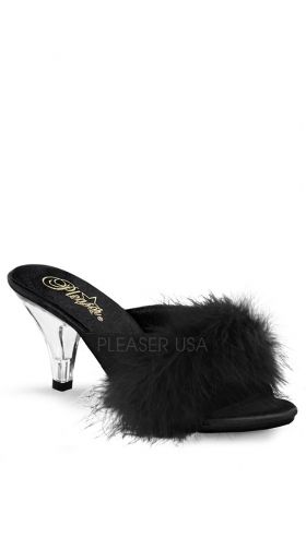 3 Inch Heel Fur Sandal