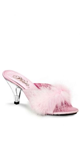 3 Inch Heel Fur Sandal