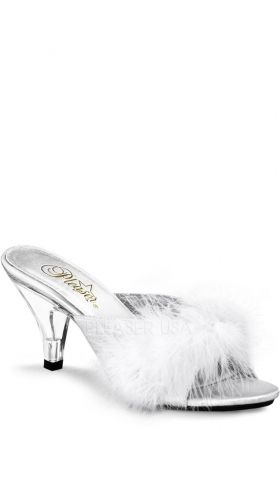White Satin-Fur/Clear