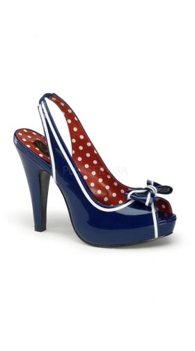 Peep Toe Slingback Heels with Bow