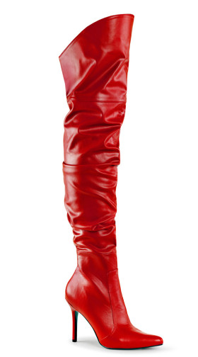 Red Faux Leather