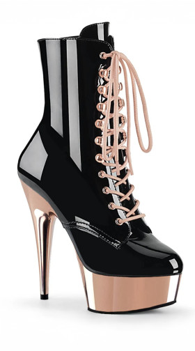 Blk Pat/Rose Gold Chrome