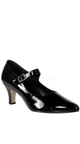 3 Inch Block Heel D'orsay Mary Jane Pump