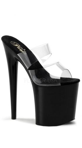 8 Inch Heel Two Band Platform Slide