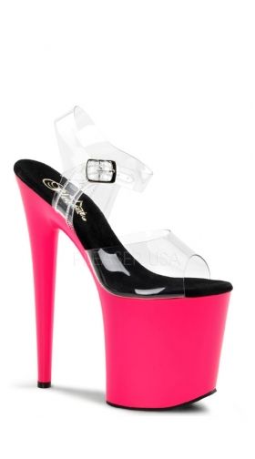 8 Inch Heel, 4 Inch Platform Ankle Strap Sandal